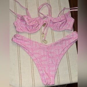 Kulani Kinis Pink Patterned Bikini